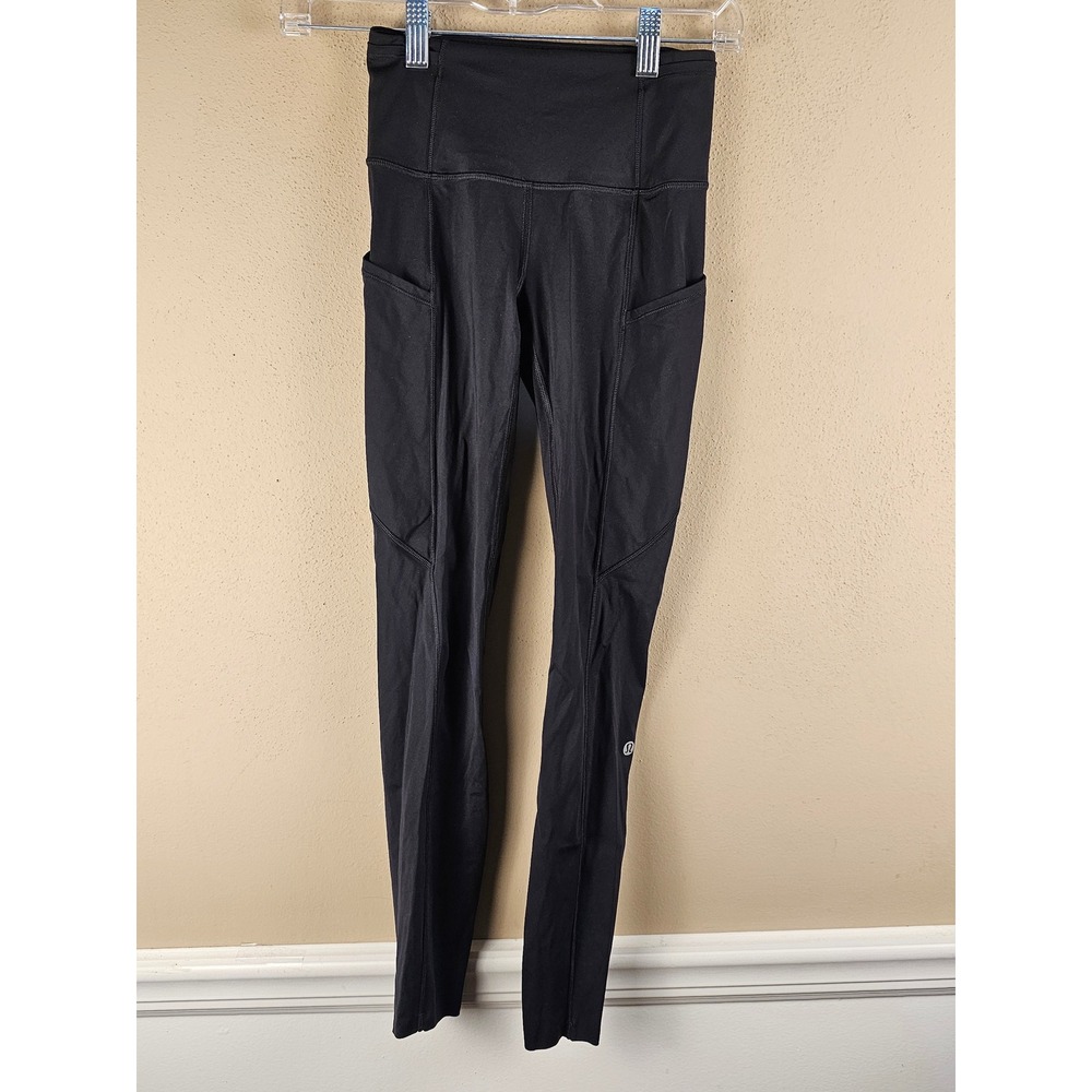 Lululemon Womens Black Fast & Free 7/8 Tight II 2